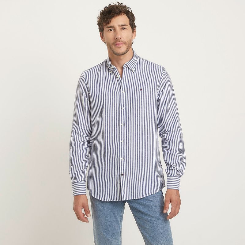 TOMMY HILFIGER - Camisa Casual Manga Larga Algodón Hombre Tommy Hilfiger