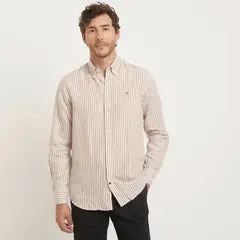 TOMMY HILFIGER - Camisa Casual Manga Larga Algodón Hombre
