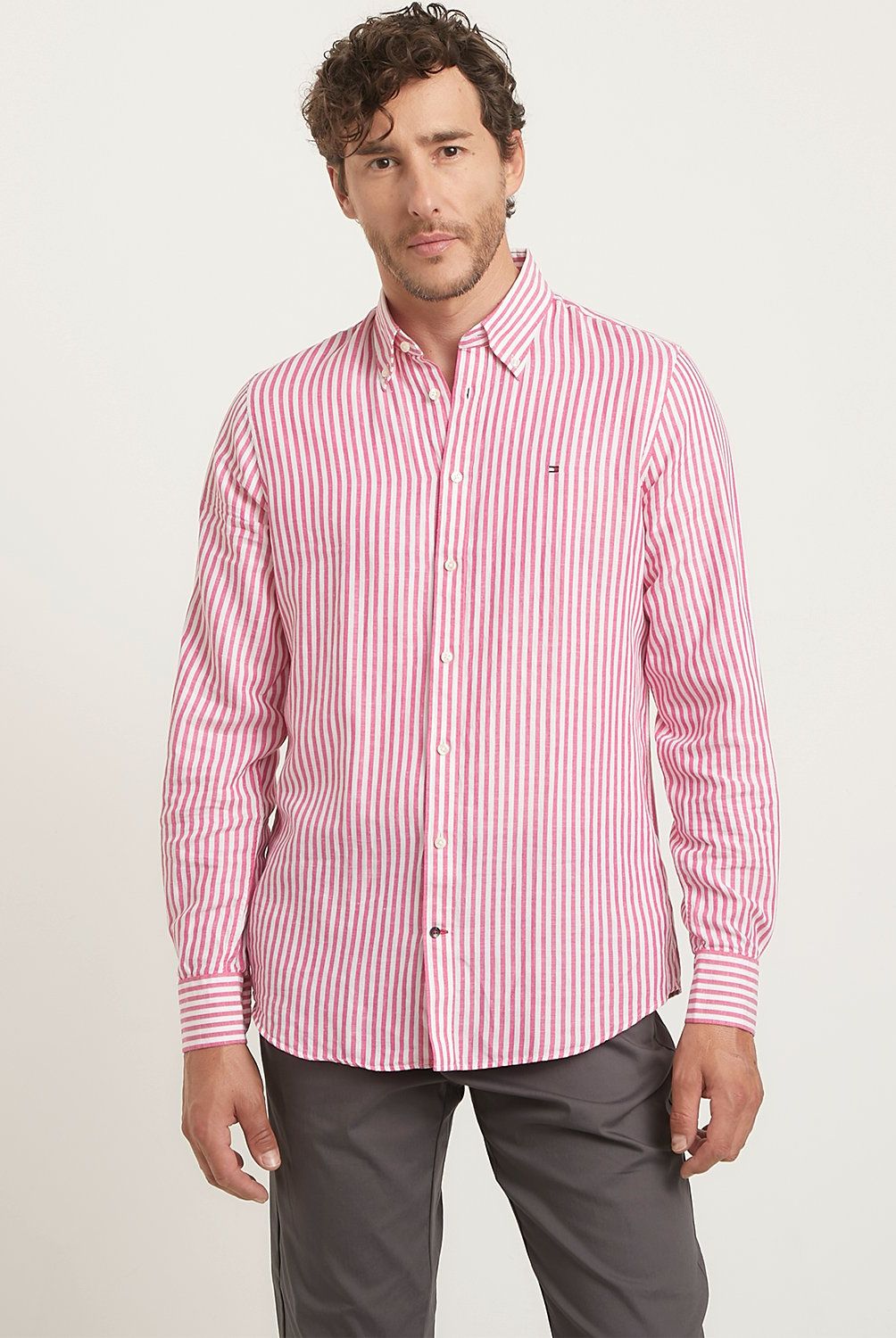TOMMY HILFIGER - Camisa Casual Manga Larga Algodón Hombre Tommy Hilfiger