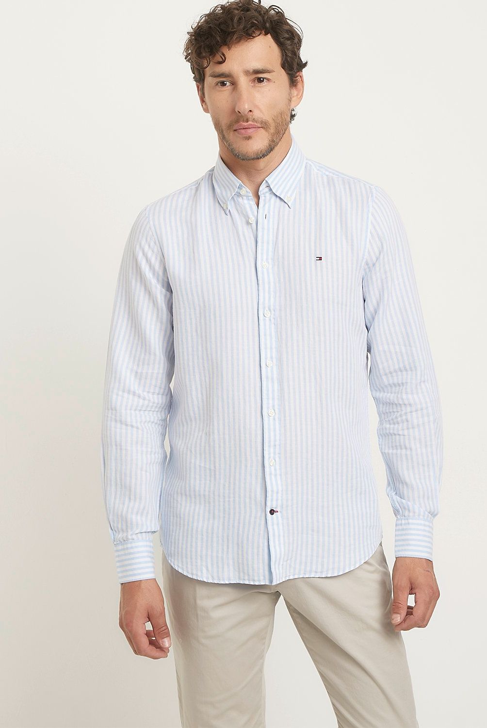 TOMMY HILFIGER - Camisa Casual Manga Larga Algodón Hombre Tommy Hilfiger