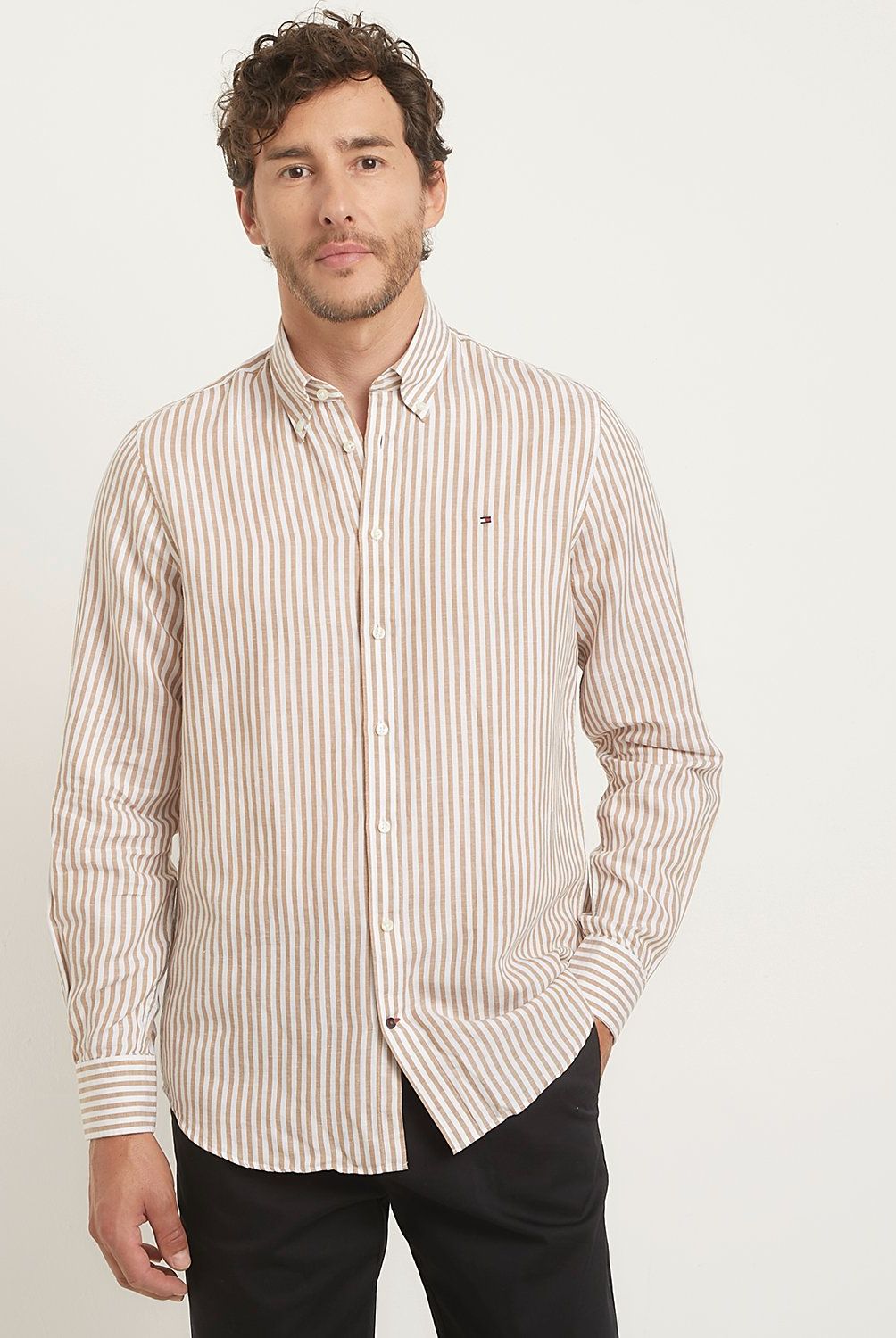 TOMMY HILFIGER - Camisa Casual Manga Larga Algodón Hombre Tommy Hilfiger