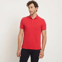 TOMMY HILFIGER - Polera Con Cuello Pique Manga Corta Algodón Hombre