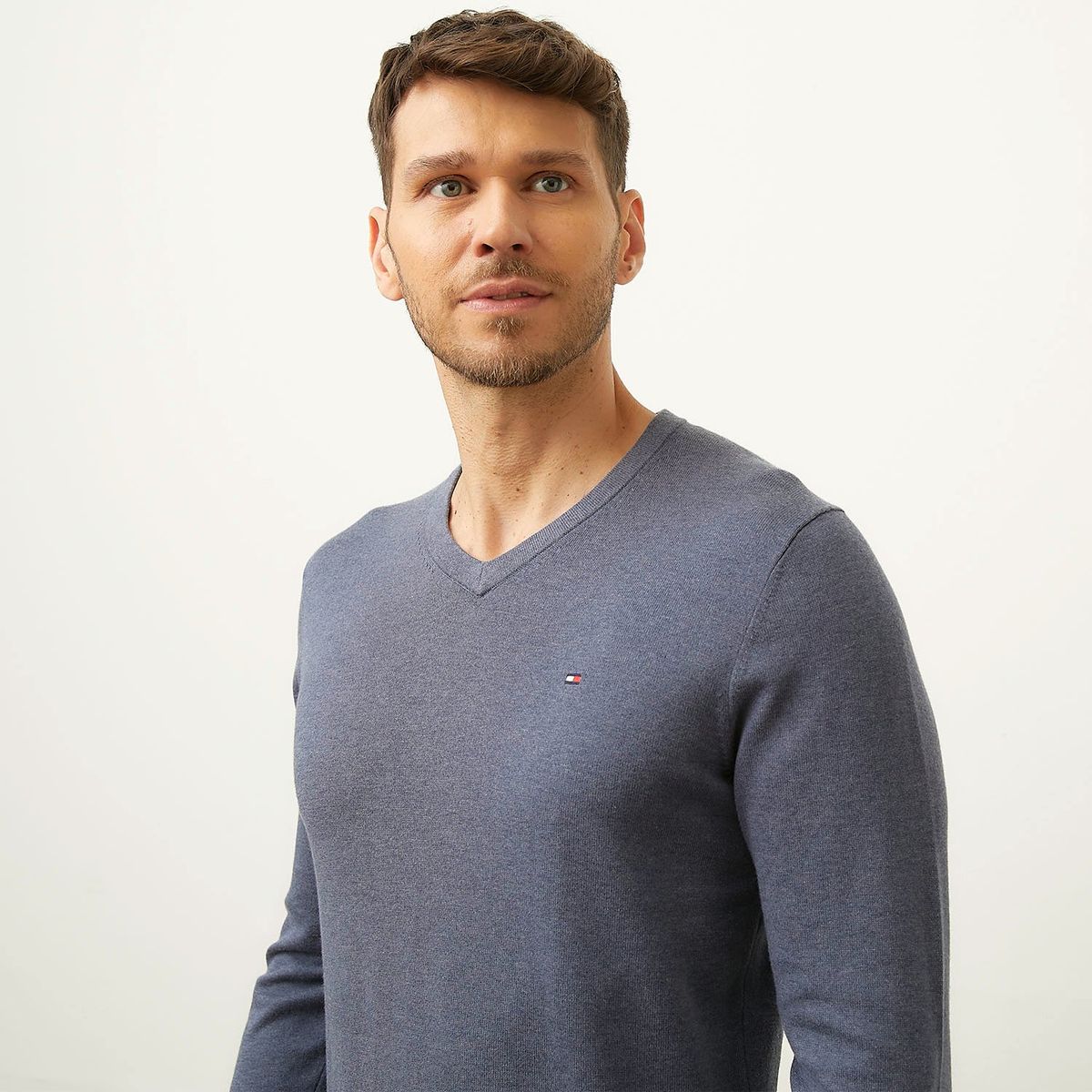 TOMMY HILFIGER - Sweater Cuello V Algodón Hombre Tommy Hilfiger