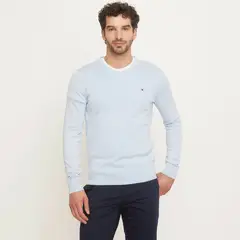 TOMMY HILFIGER - Sweater Cuello V Algodón Hombre