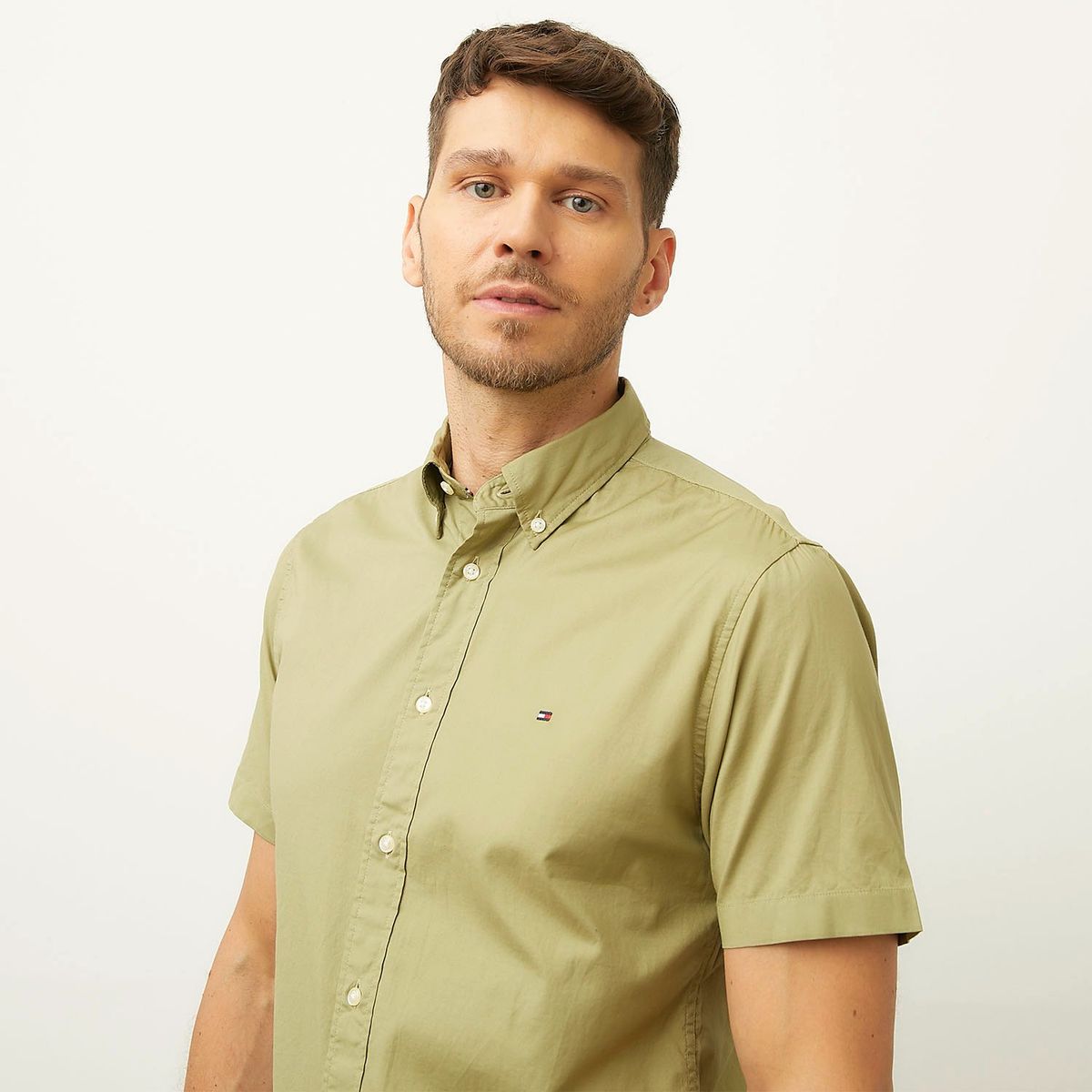 TOMMY HILFIGER - Camisa Casual Manga Corta Algodón Hombre Tommy Hilfiger