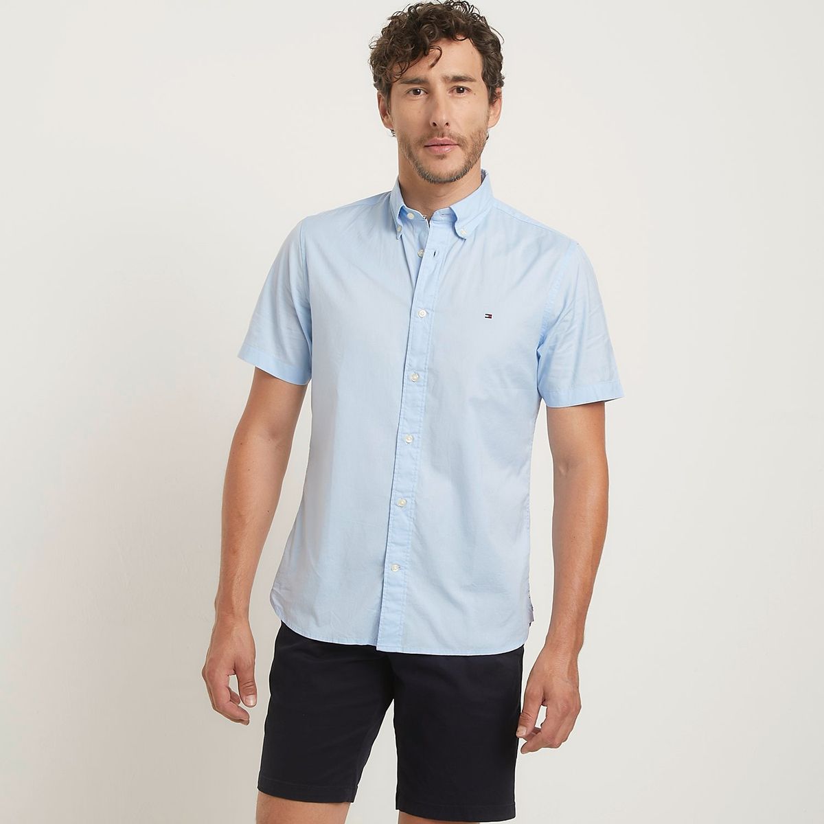 TOMMY HILFIGER - Camisa Casual Manga Corta Algodón Hombre Tommy Hilfiger