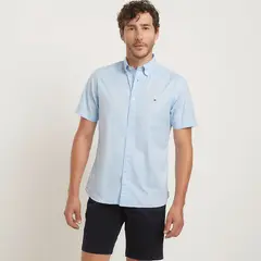 TOMMY HILFIGER - Camisa Casual Manga Corta Algodón Hombre