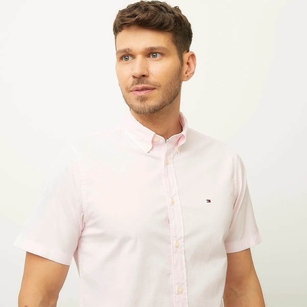 TOMMY HILFIGER - Camisa Casual Manga Corta Algodón Hombre Tommy Hilfiger