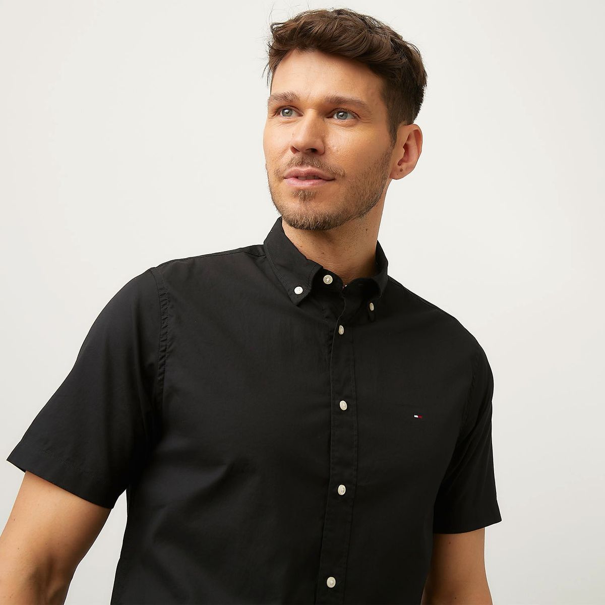 TOMMY HILFIGER - Camisa Casual Manga Corta Algodón Hombre Tommy Hilfiger