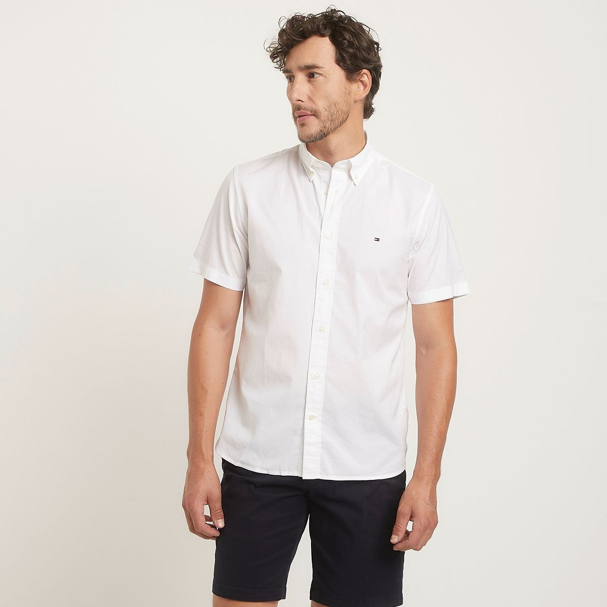TOMMY HILFIGER - Camisa Casual Manga Corta Algodón Hombre Tommy Hilfiger