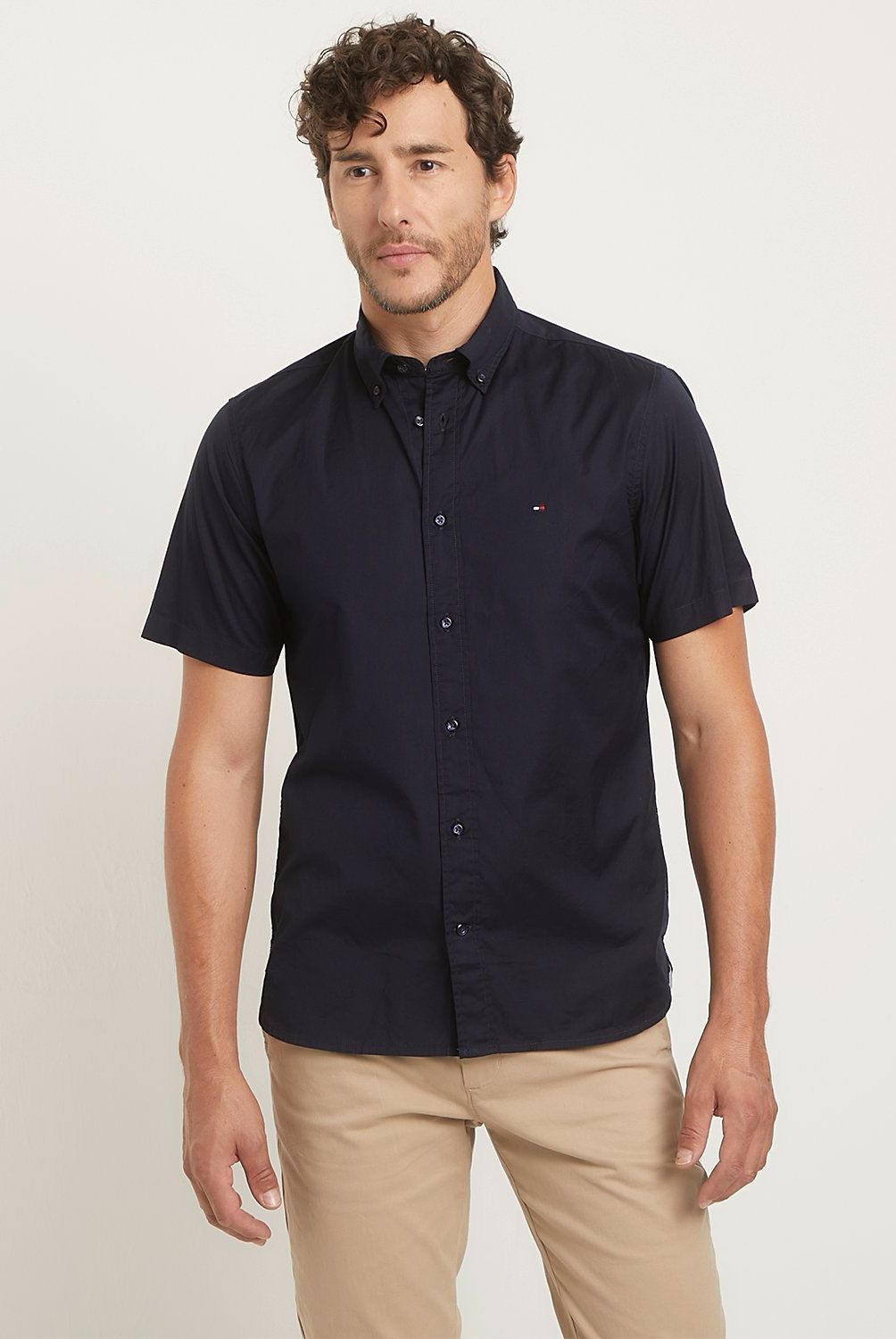 TOMMY HILFIGER - Camisa Casual Manga Corta Algodón Hombre Tommy Hilfiger