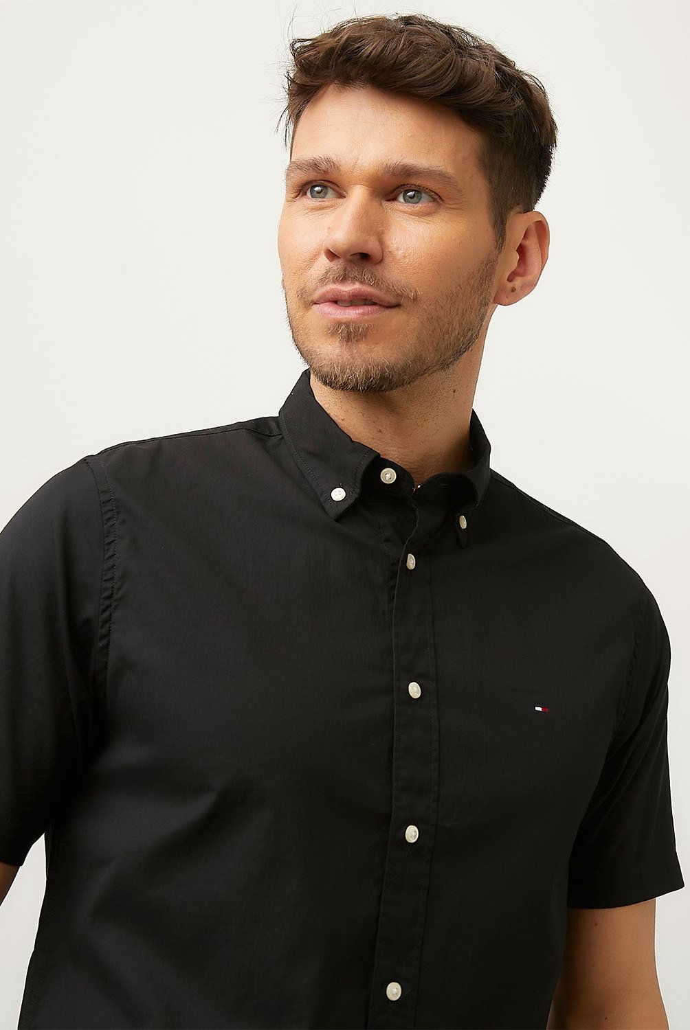TOMMY HILFIGER - Camisa Casual Manga Corta Algodón Hombre Tommy Hilfiger