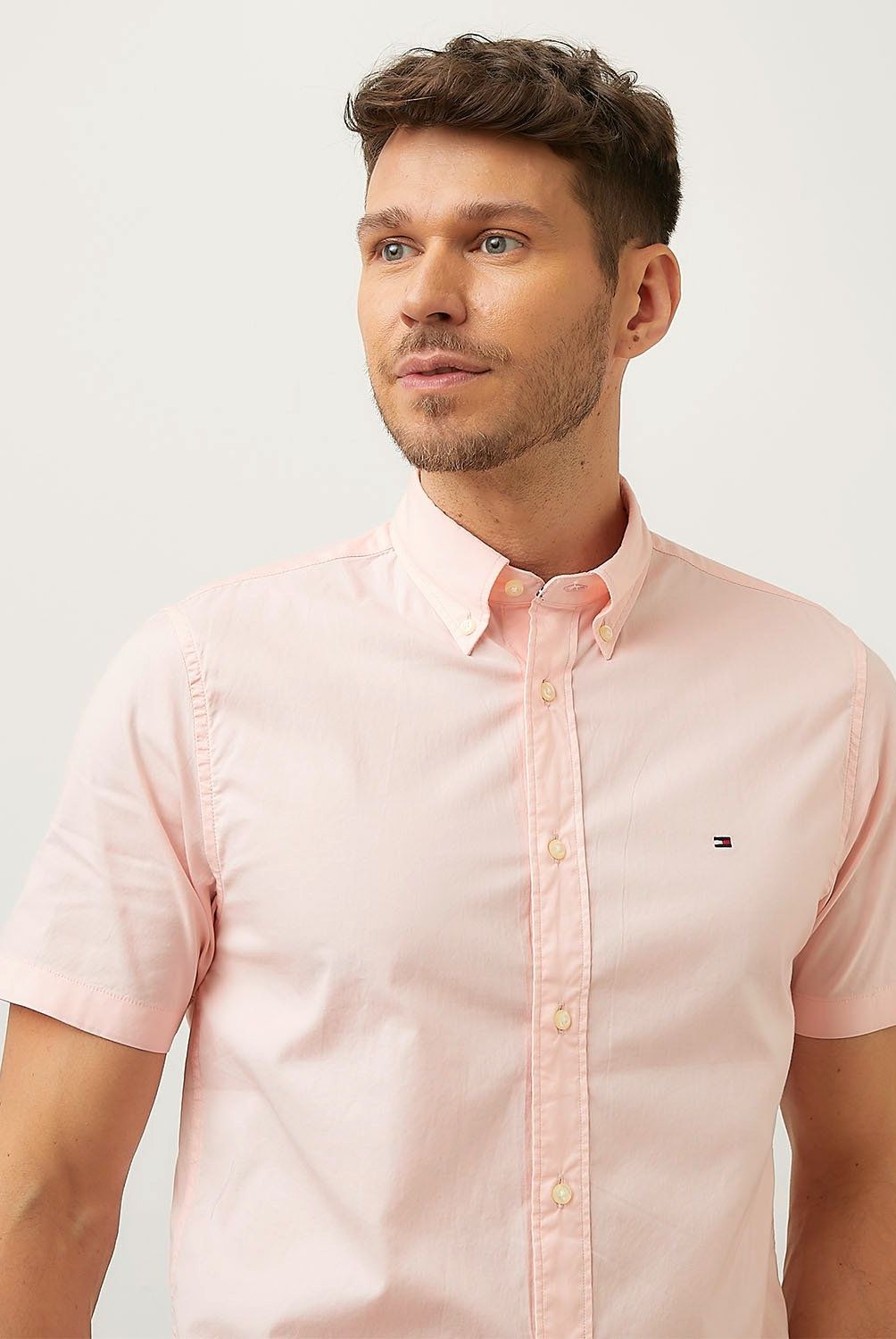 TOMMY HILFIGER - Camisa Casual Manga Corta Algodón Hombre Tommy Hilfiger