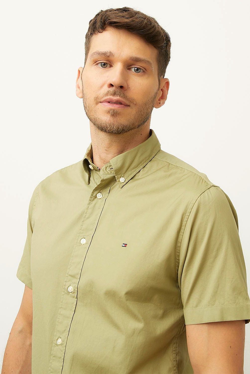 TOMMY HILFIGER - Camisa Casual Manga Corta Algodón Hombre Tommy Hilfiger
