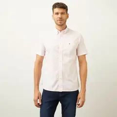 TOMMY HILFIGER - Camisa Casual Manga Corta Algodón Hombre