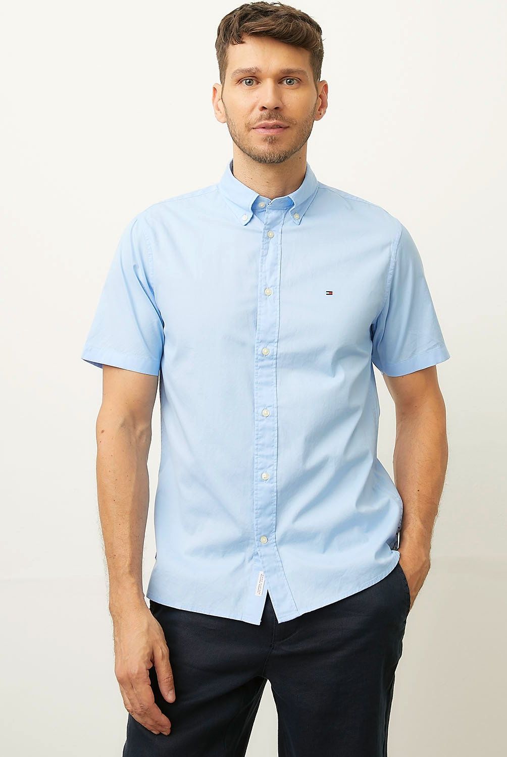 TOMMY HILFIGER - Camisa Casual Manga Corta Algodón Hombre Tommy Hilfiger