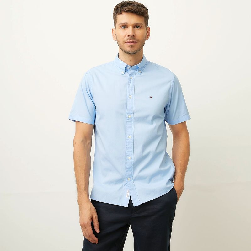 TOMMY HILFIGER - Camisa Casual Manga Corta Algodón Hombre Tommy Hilfiger