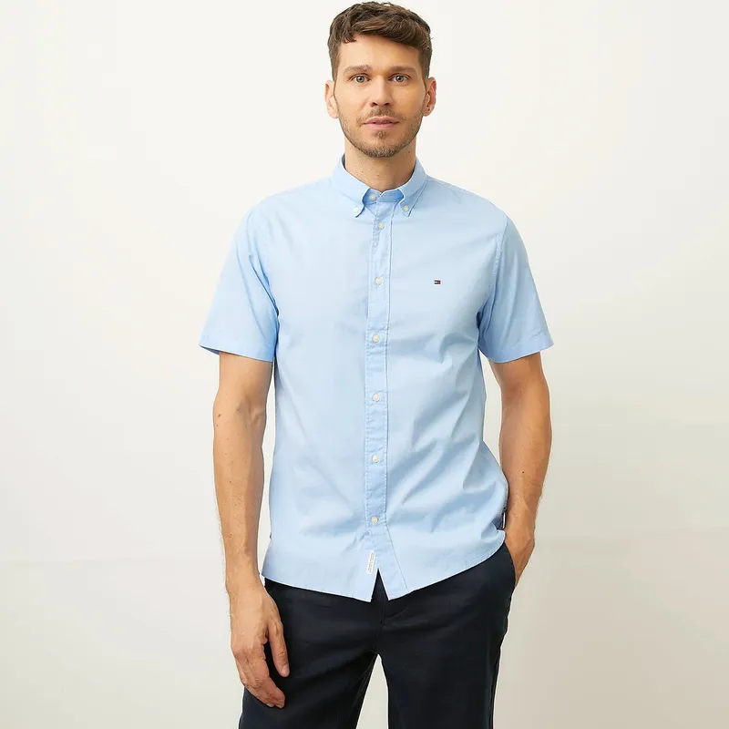 TOMMY HILFIGER - Camisa Casual Manga Corta Algodón Hombre Tommy Hilfiger