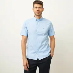 TOMMY HILFIGER - Camisa Casual Manga Corta Algodón Hombre