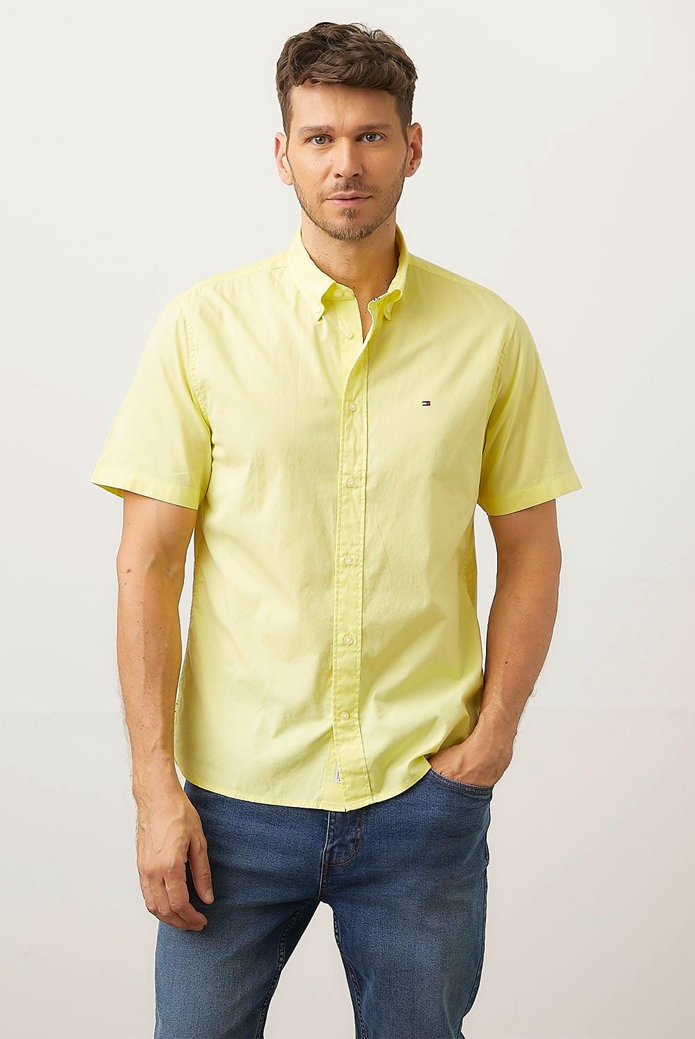 TOMMY HILFIGER - Camisa Casual Manga Corta Algodón Hombre Tommy Hilfiger