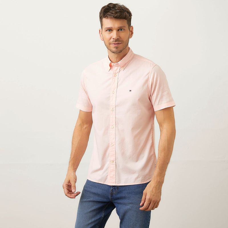 TOMMY HILFIGER - Camisa Casual Manga Corta Algodón Hombre Tommy Hilfiger