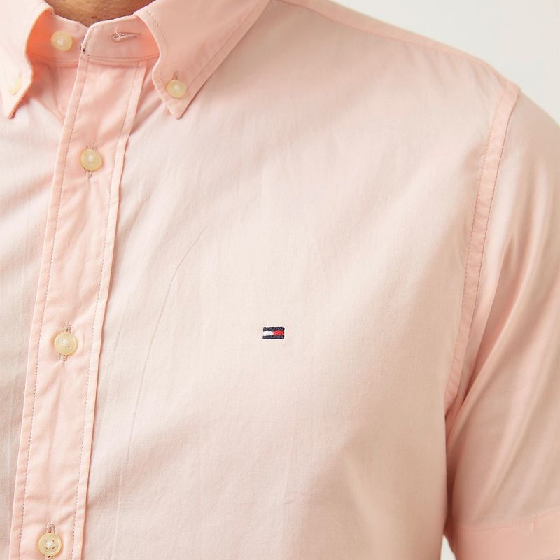 TOMMY HILFIGER Camisa Casual Manga Corta Algodón Hombre Tommy