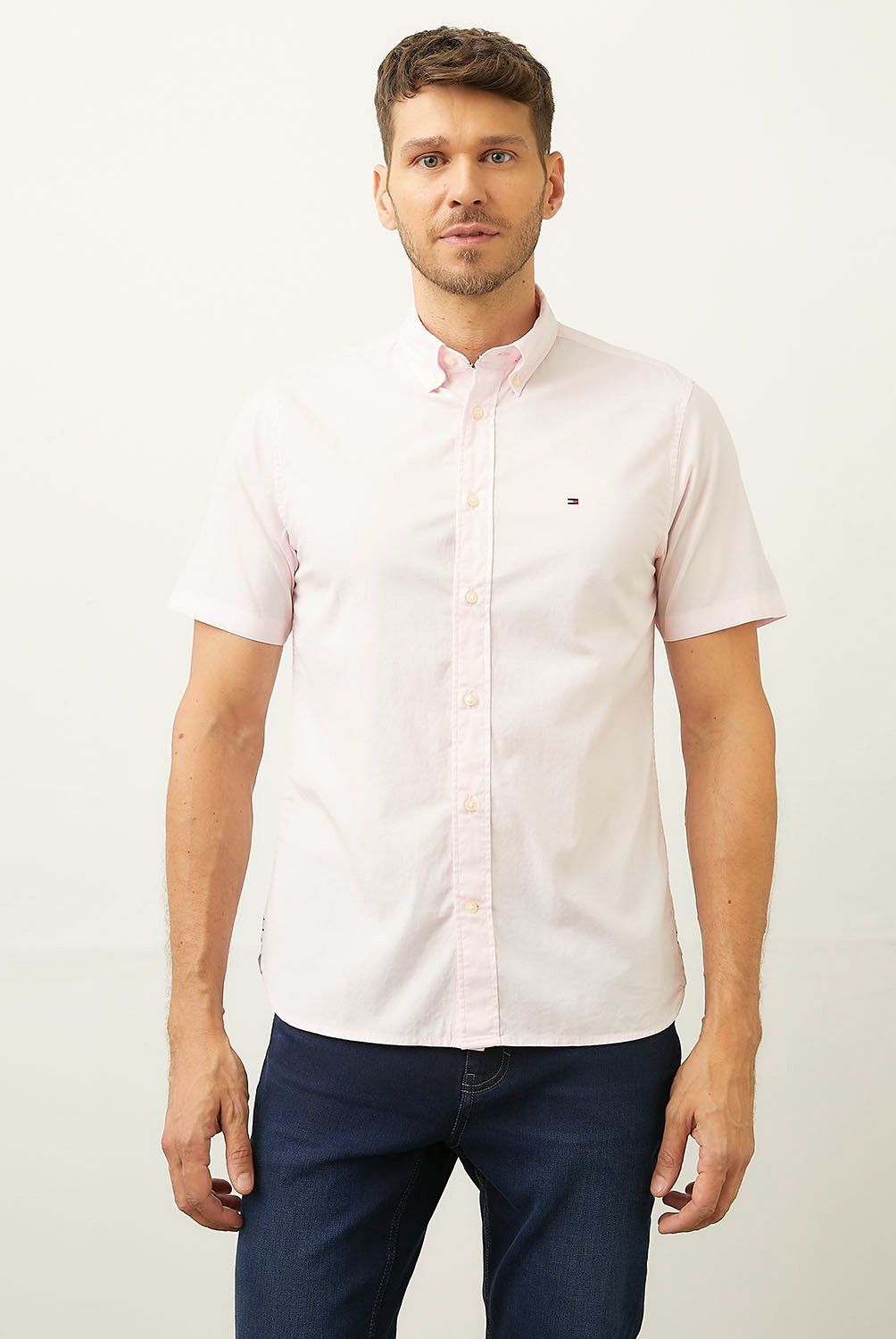 TOMMY HILFIGER - Camisa Casual Manga Corta Algodón Hombre Tommy Hilfiger