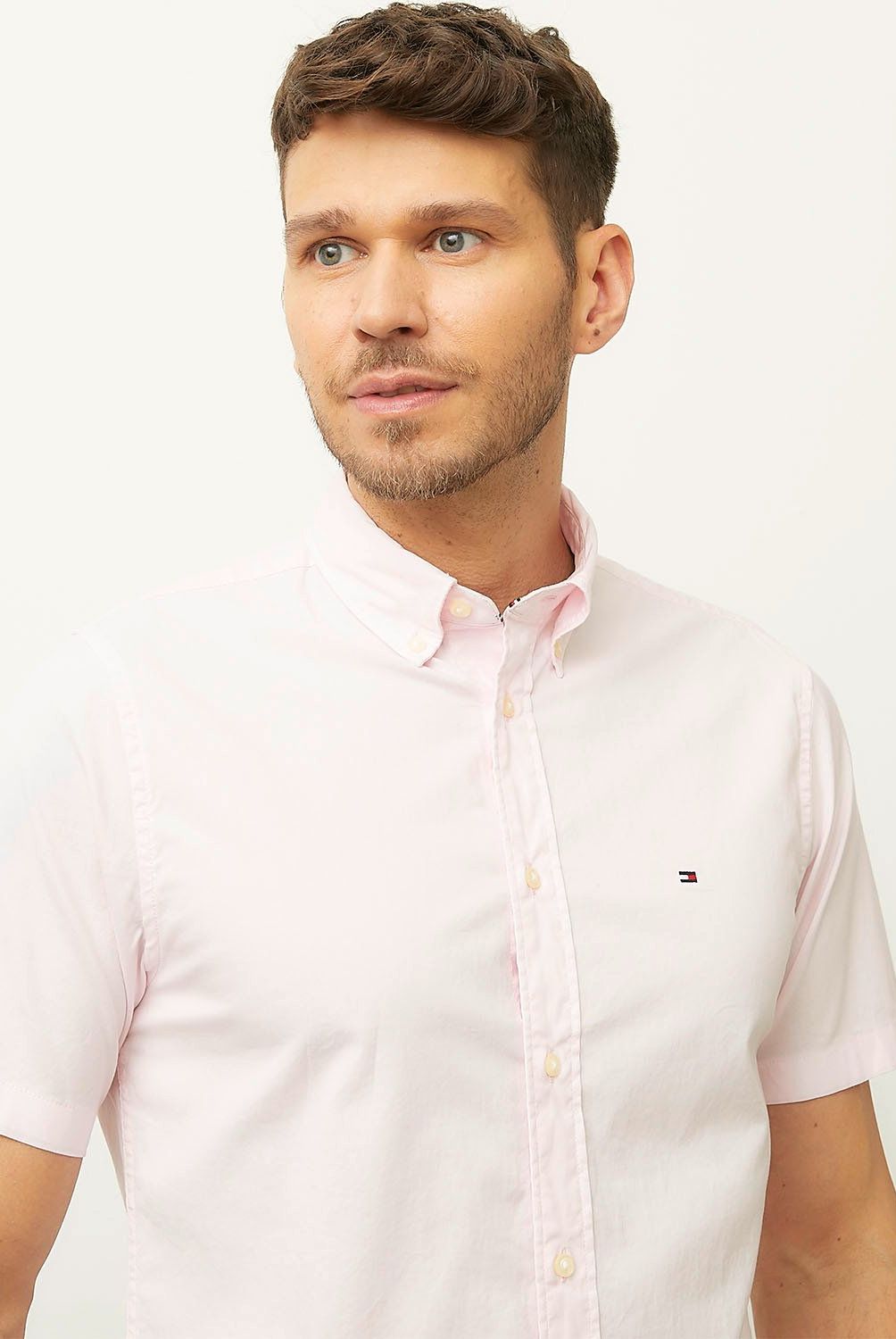 TOMMY HILFIGER - Camisa Casual Manga Corta Algodón Hombre Tommy Hilfiger