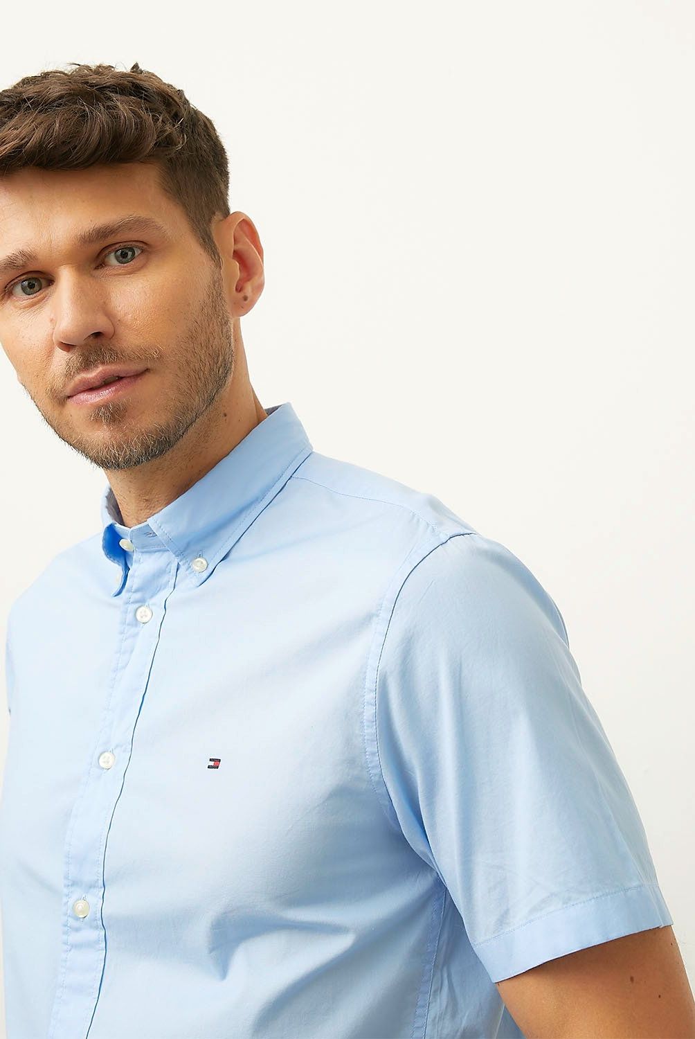 TOMMY HILFIGER - Camisa Casual Manga Corta Algodón Hombre Tommy Hilfiger