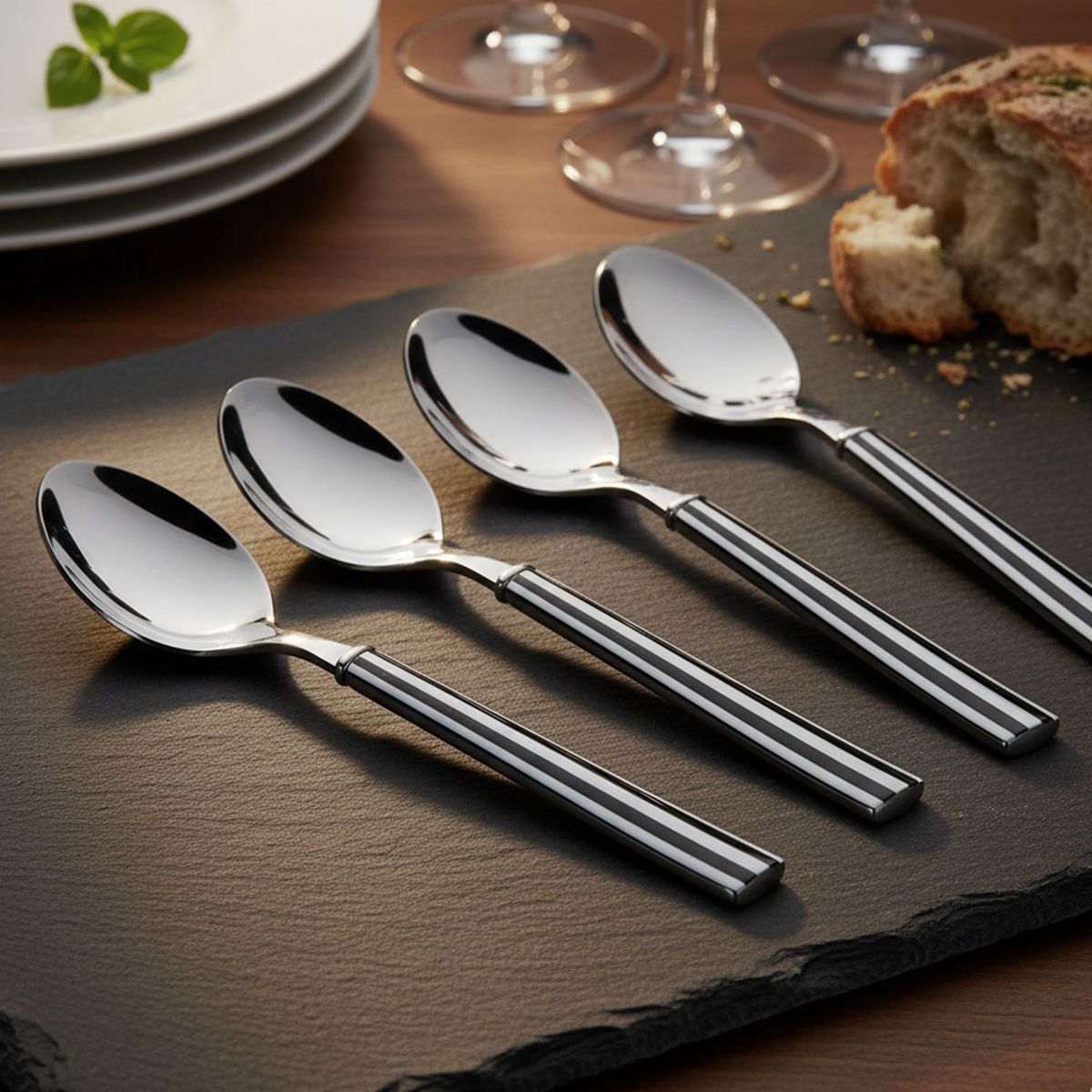 MICA - Set 4 Cucharas Rayas Mica
