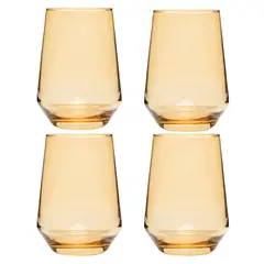 MICA - Set 4 Vasos Corto Vidrio 410 ml JOY