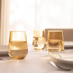 MICA - Set 4 Vasos Corto Vidrio 410 ml JOY