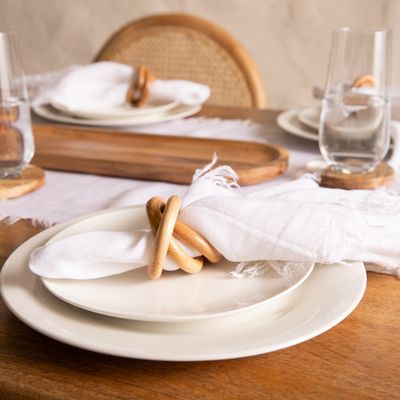 Imagen 2 del producto Set 4 Anillo Servilleta Loop Madera Acacia