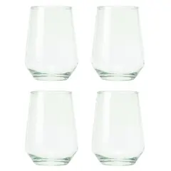 MICA - Set 4 Vasos Corto Vidrio 410 ml JOY