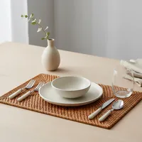 Individual Rattan Natural Rectangular