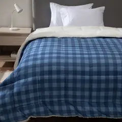 MICA - Plumón Sherpa Tartan Estampado Clásico