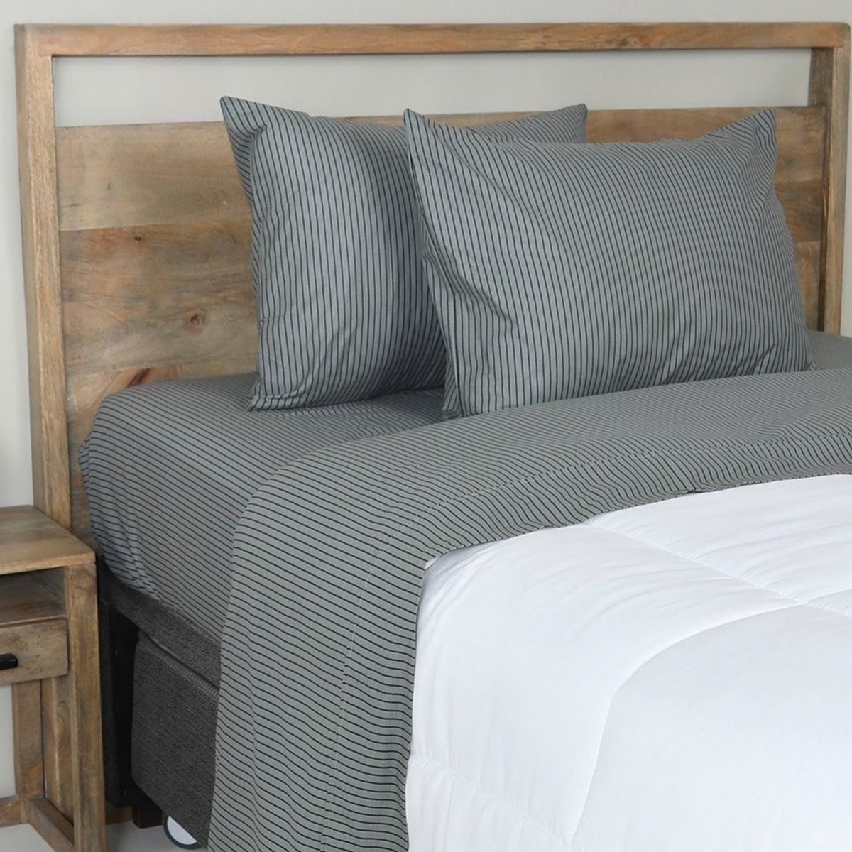 MICA - Juego de Sábanas 180 Hilos 100% Algodón Dark Tar Mica