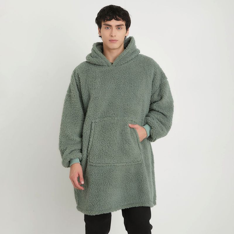 MICA - Frazada Sint Li Hoodie Verde Mica