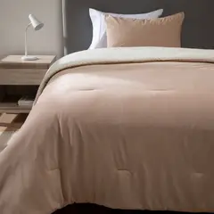 MICA - Plumón Sherpa Cotelé Beige