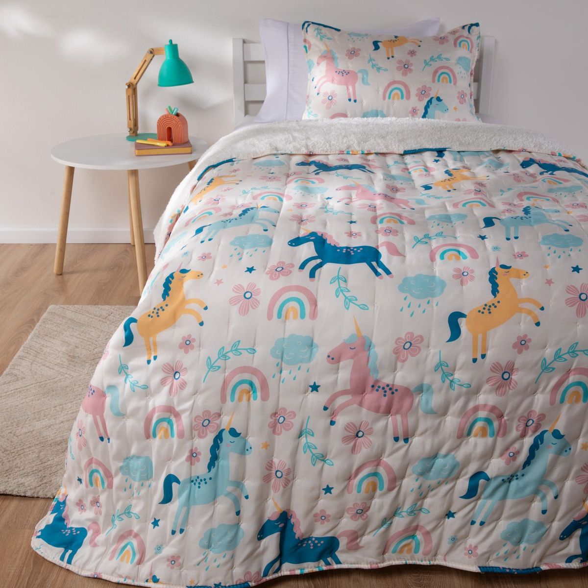 MICA KIDS - Cubrecama Infantil Sherpa Rain Mica Kids