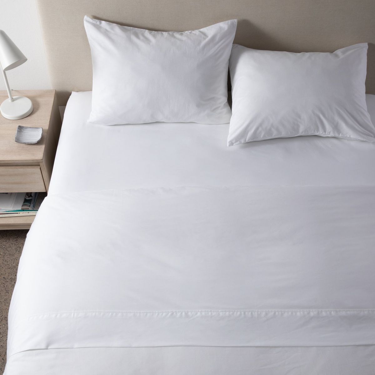 MICA - Juego de Sábanas 180 Hilos Blanca Mica