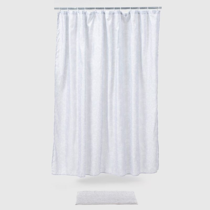 MICA - Set de Cortina de Baño Mica Roma 3 Piezas
