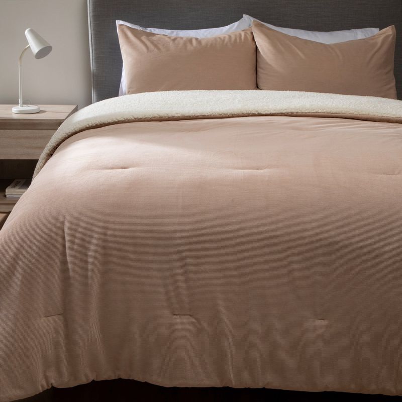 MICA - Plumón Sherpa Cotelé Beige Mica