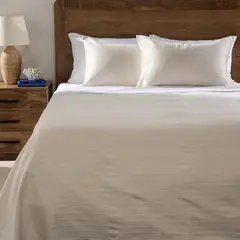 BASEMENT HOME - Cubrecama Natural Lino Beige