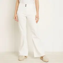 UNIVERSITY CLUB - Pantalón Flare Tiro Medio Mujer