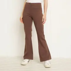 UNIVERSITY CLUB - Pantalón Flare Tiro Medio Mujer