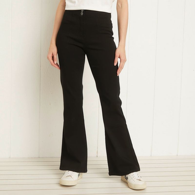 UNIVERSITY CLUB - Pantalón University Club Flare Tiro Medio Mujer