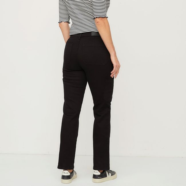 NEWPORT - Pantalón Cargo Newport Mujer Algodón Casual Tiro Medio