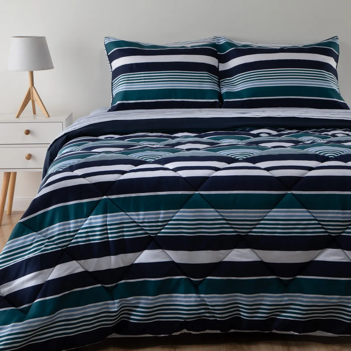 AMBIENTA - Juego De Cama Mare: Plumón+ Sábanas+ Fundas de Almohada Ambienta