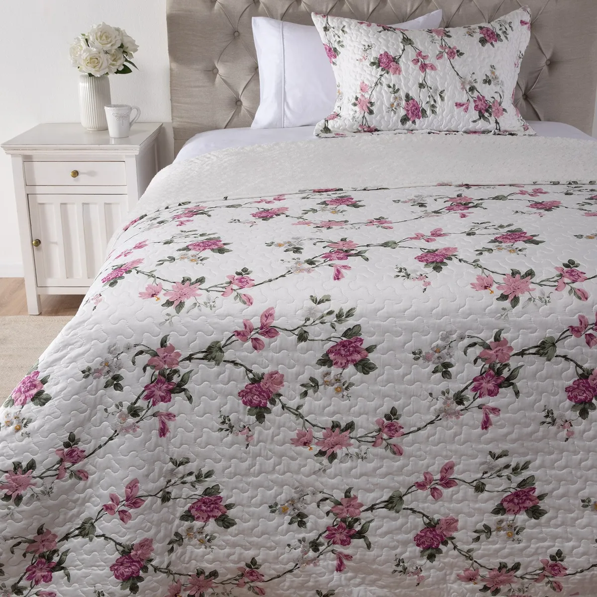 TEXTIL VIÑA - Cubrecama Sherpa Sofi Textil Viña